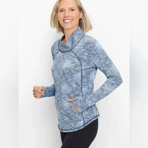 Talbots Women’s Adrenaline Long‎ Sleeve Wrap Collar Pullover Reflective Trim Med